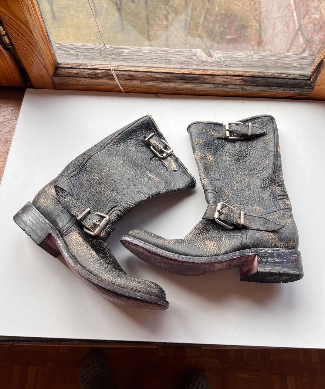 If Six Was Nine Marlboro Cowboy Distressed Ankle boots Vintage A.S. 98 Style Size US 5.5 / EU 38 - 5 Thumbnail
