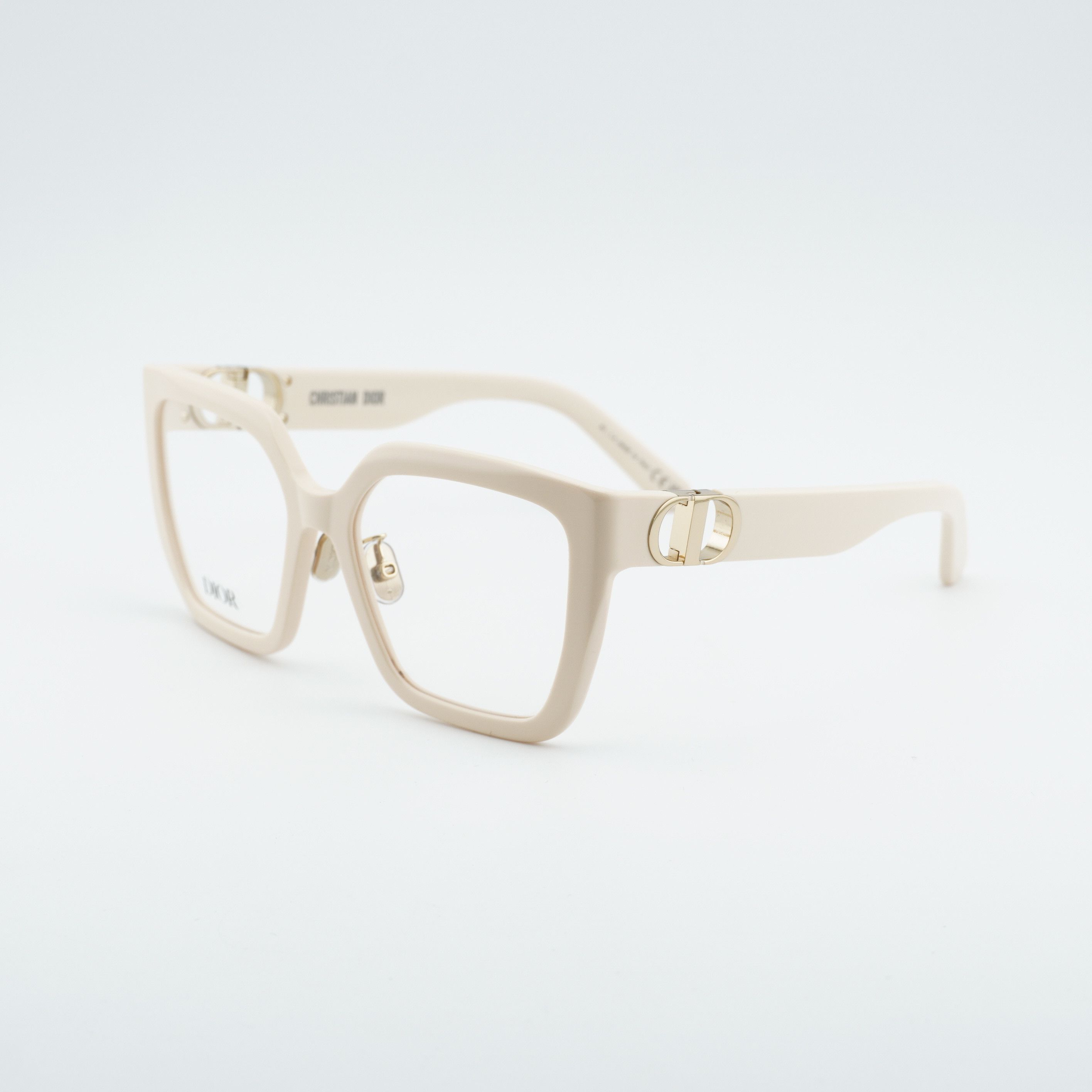 Dior Dior 30MONTAIGNEO S1F 9500 Eyeglasses Ivory 55mm Square Fram Size ONE SIZE - 7 Thumbnail