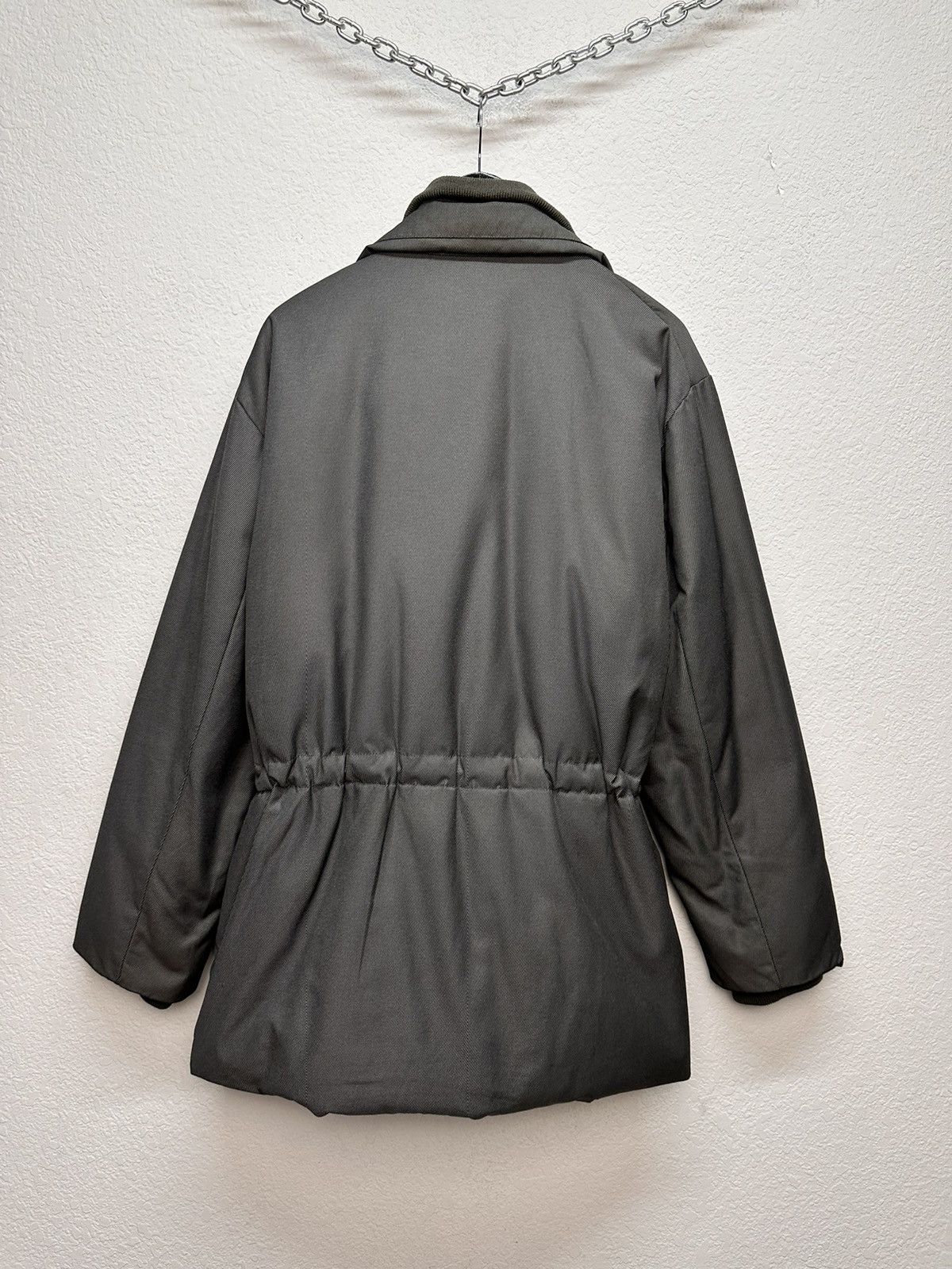 Giorgio Armani Husky grey padded overcoat minimalist Japan tech style Size US L / EU 52-54 / 3 - 14 Thumbnail