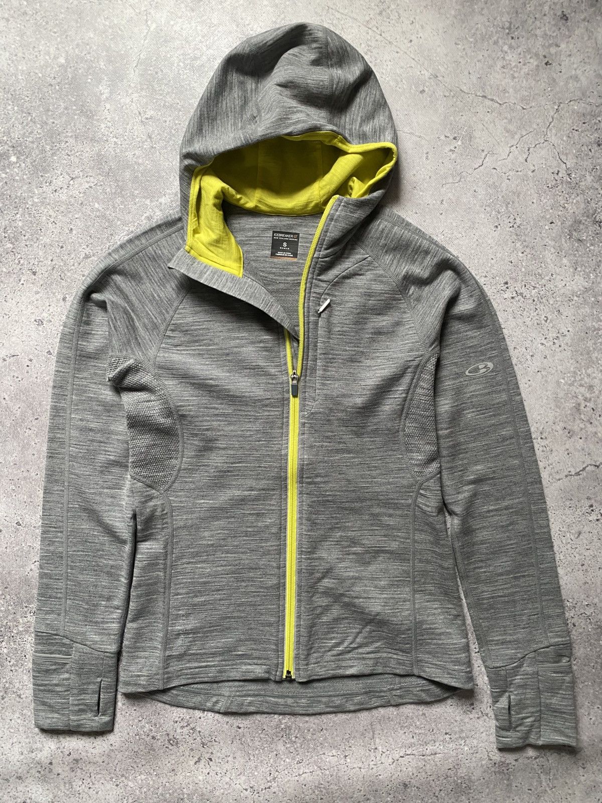 Icebreaker Icebreaker GT Merino Gray And Yellow Zip-Up Jacket Women’s Size S / US 4 / IT 40 - 1 Thumbnail