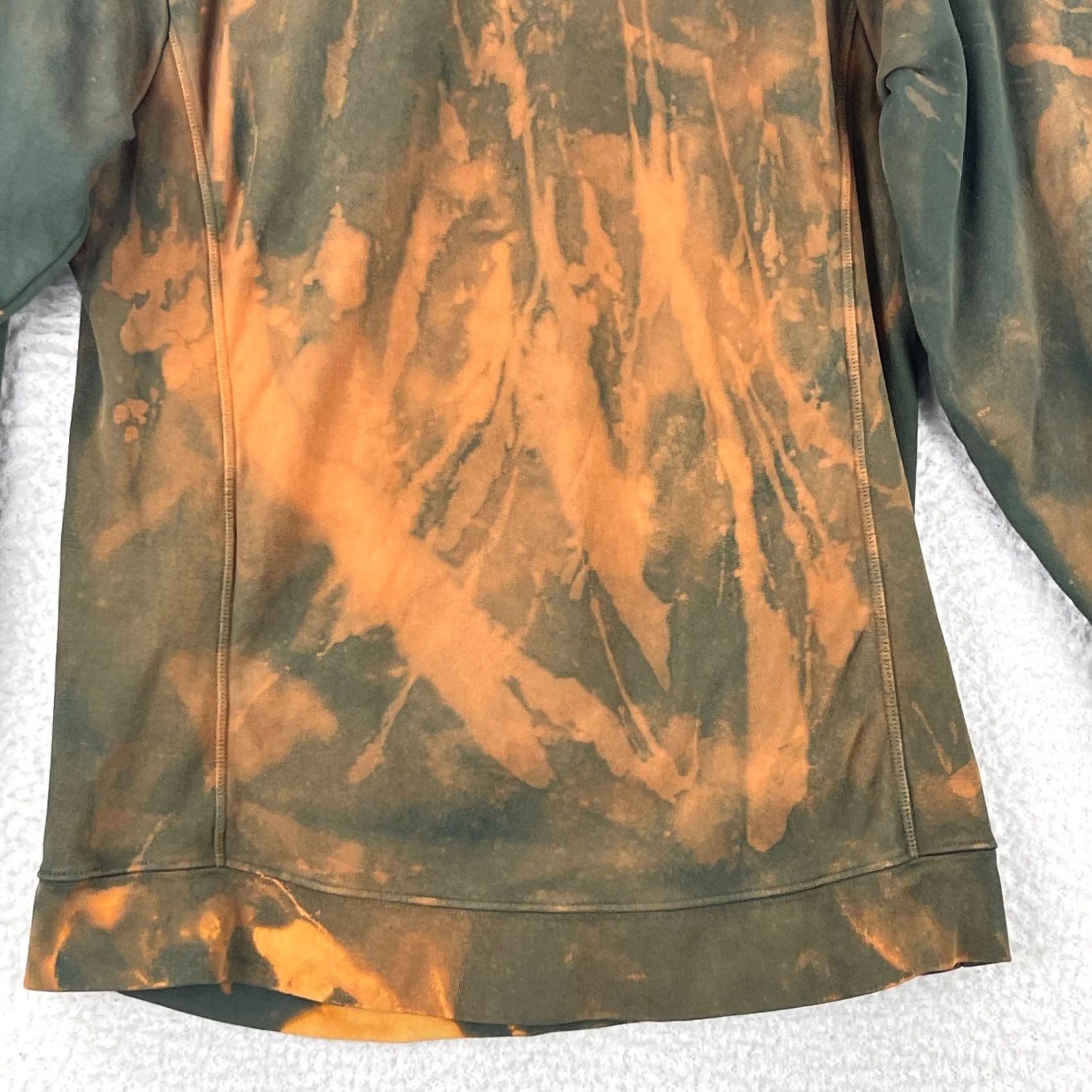 Vintage For Days Green Pullover Sweater Womens XL Crew Neck Long Sleeve Orange Tie-Dye Knit Pullover Size XL / US 12-14 / IT 48-50 - 5 Thumbnail