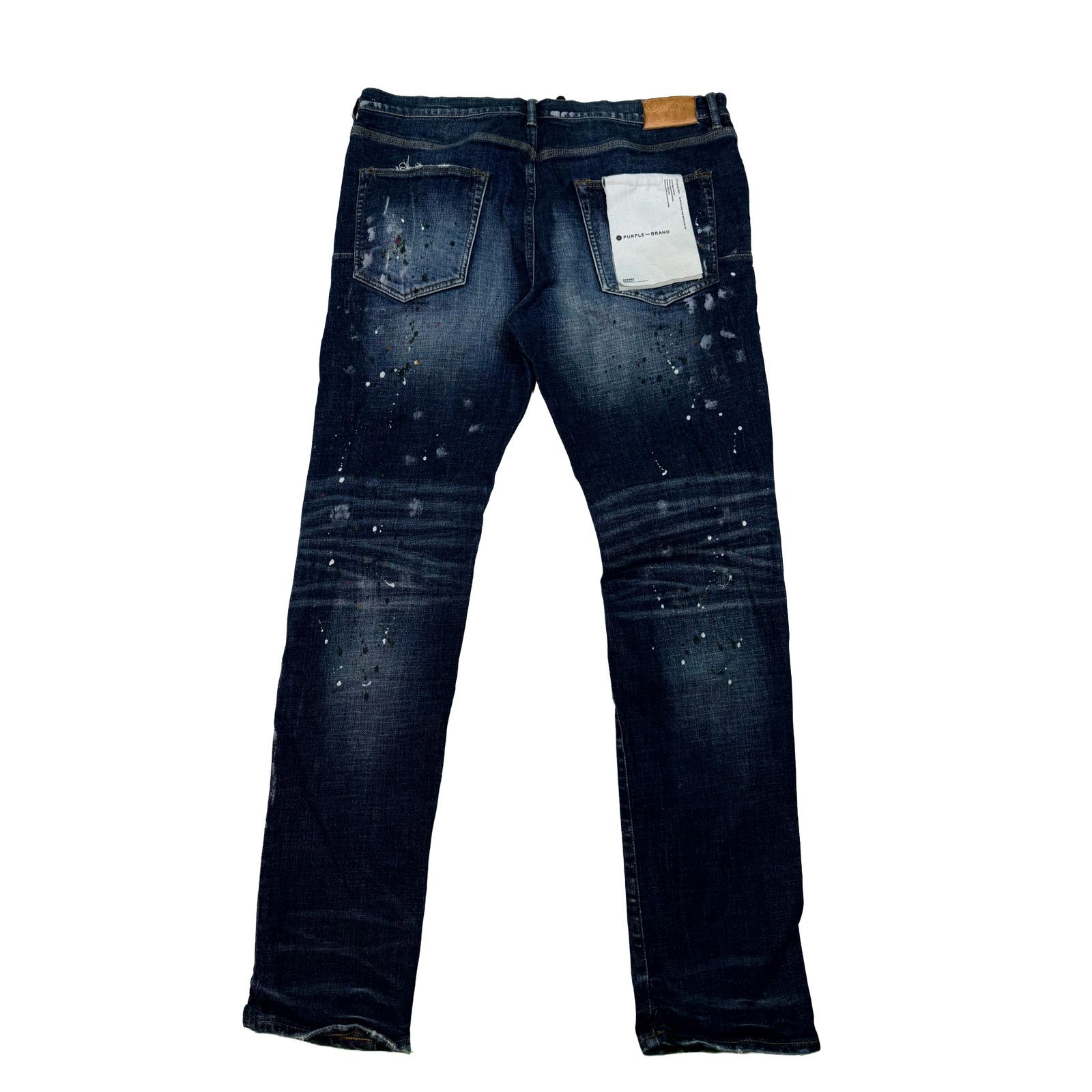 Purple Purple Splatter Dark Wash Jeans Size US 36 / EU 52 - 2 Thumbnail