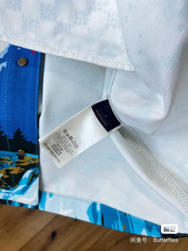 Louis Vuitton Louis Vuitton Painted Snow Mountain Denim Short Sleeve Shir Size US S / EU 44-46 / 1 - 2 Thumbnail