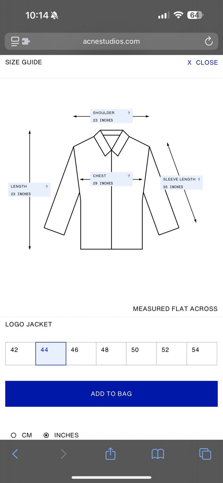 Acne Studios acne studios logo jacket size 44 Size US S / EU 44-46 / 1 - 7 Thumbnail
