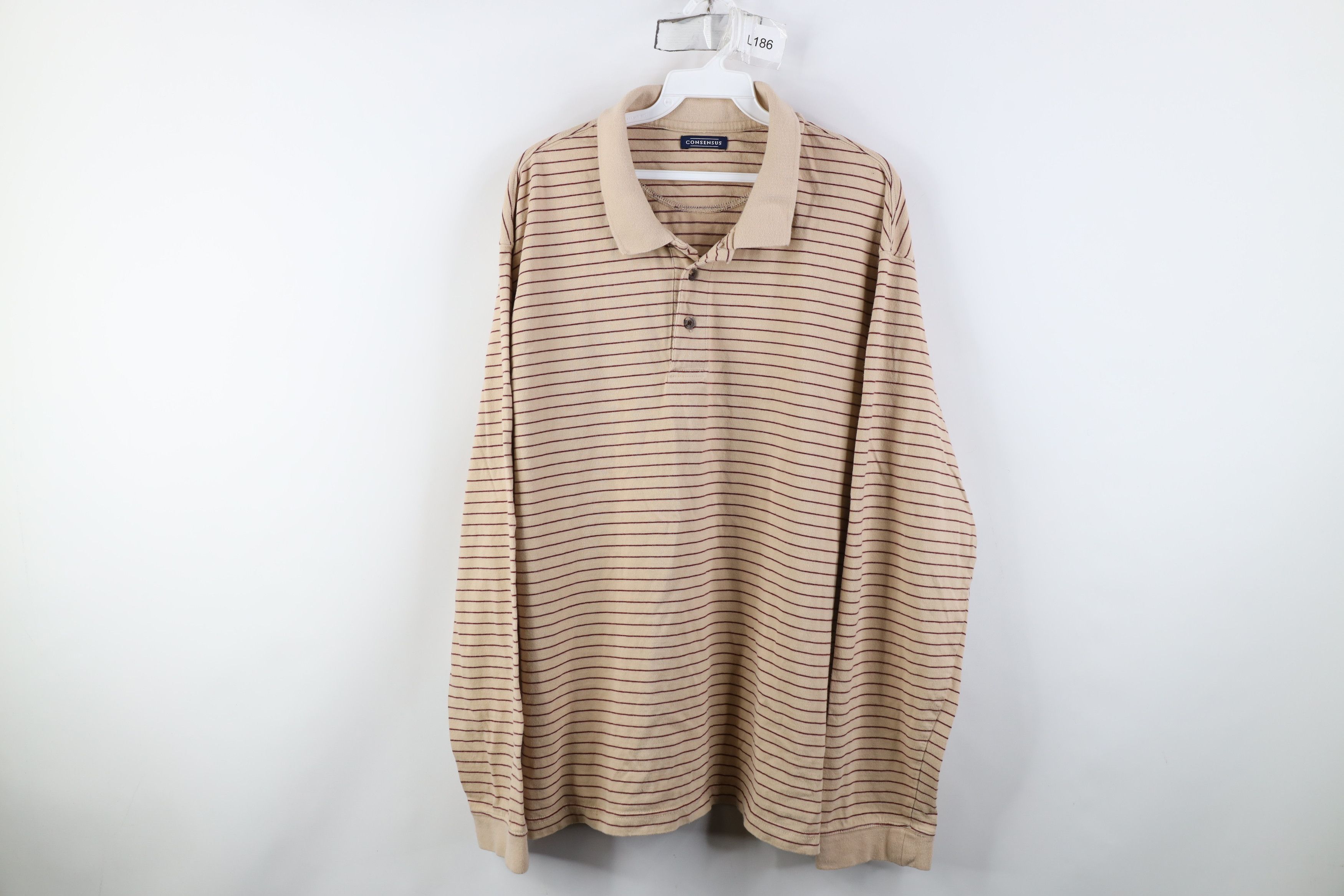 Vintage Vintage 90s Y2K Streetwear Long Sleeve Rugby Polo Shirt Size US XXL / EU 58 / 5 - 1 Thumbnail