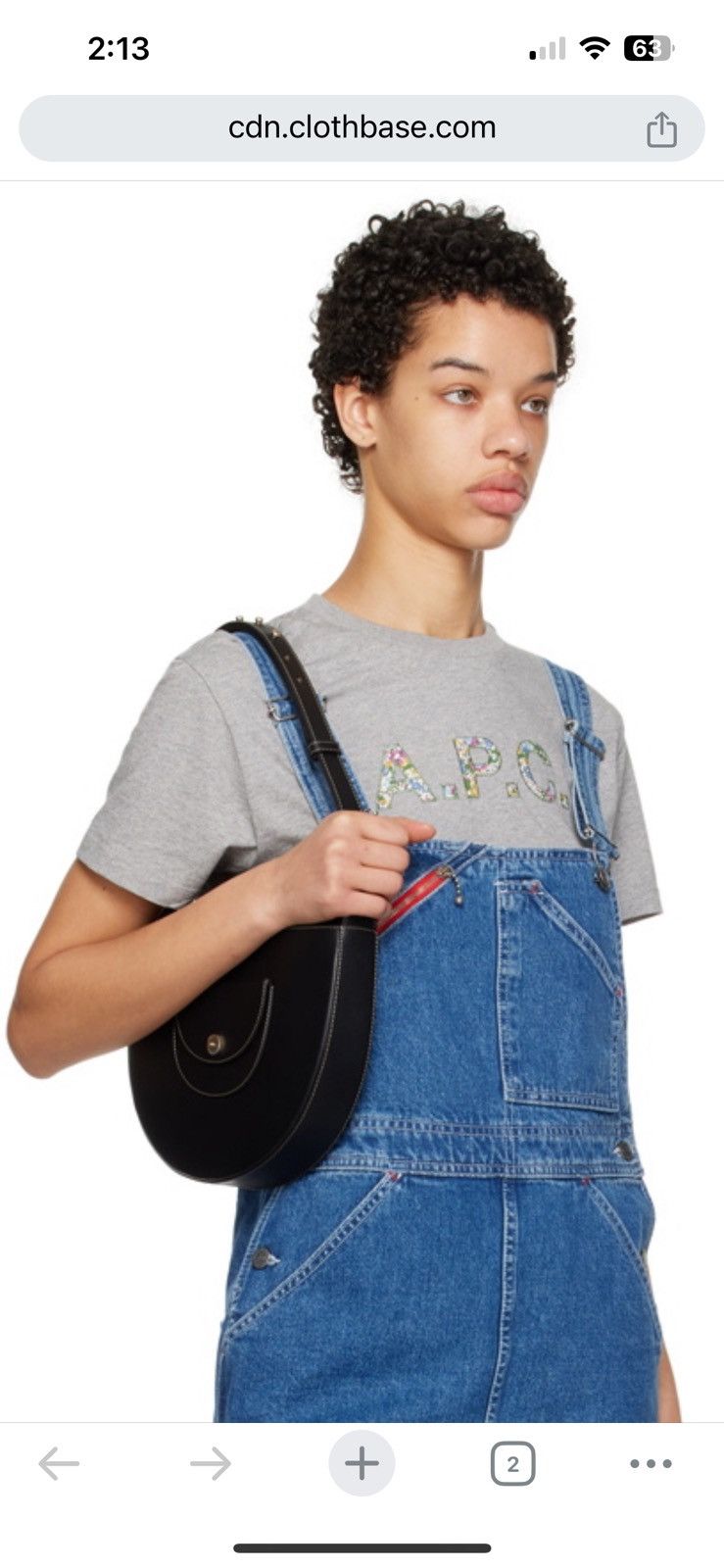 A.P.C. APC Le Pocket leather shoulder bag Size ONE SIZE - 4 Thumbnail