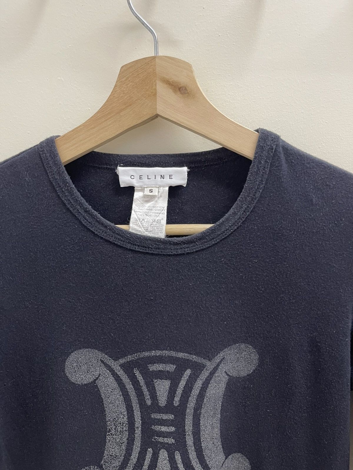 Celine Vintage Celine Printed Logo L/S Shirts Size XXS / US 00 / IT 34 - 3 Thumbnail
