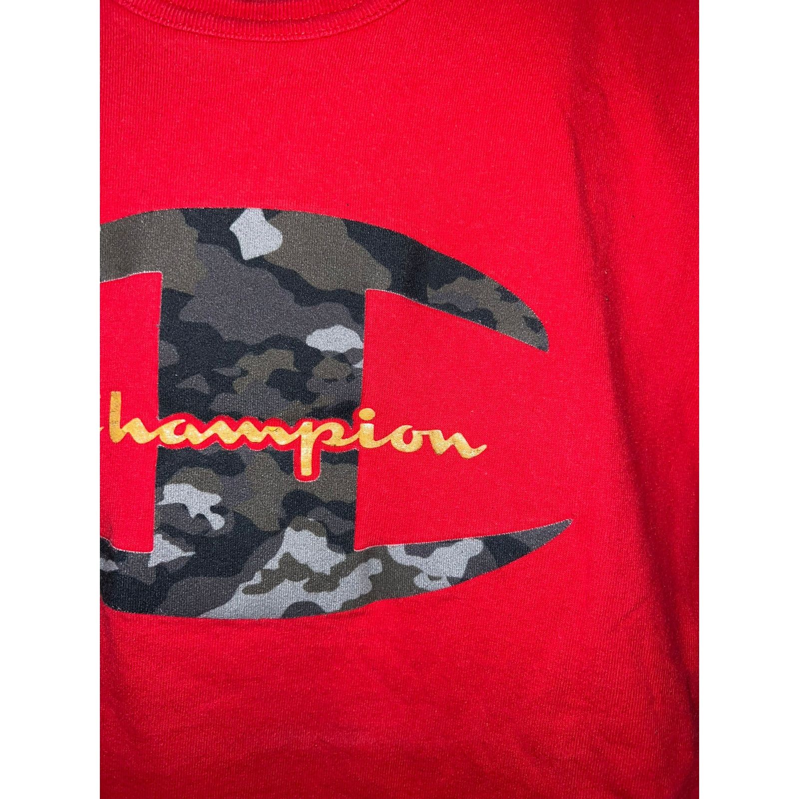 Champion Y2K Champion Camo Logo Shirt Red Tee 2000s M Medium Size US M / EU 48-50 / 2 - 4 Thumbnail