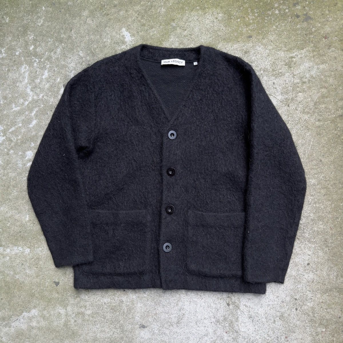 Our Legacy Cardigan Black Mohair Buy Our Legacy Mohair Shop Our 