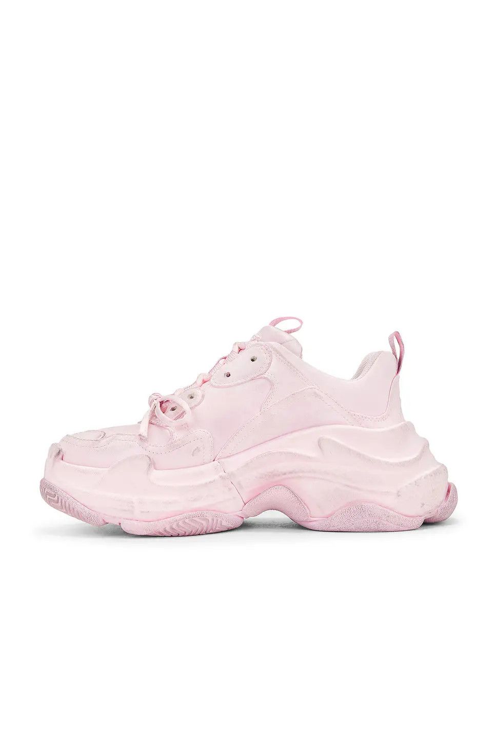 Balenciaga o1srvl11e0426 Triple S Satin Sneakers in Pink Size US 10 / IT 40 - 4 Thumbnail