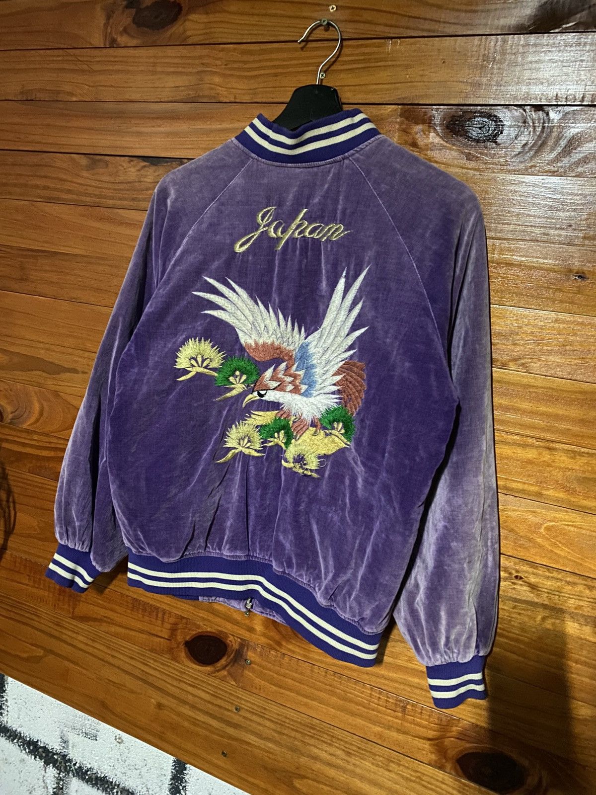 Japanese Brand Purple Velvet Sukajan “Japan” Embroidered Souvenir Jacket Size US S / EU 44-46 / 1 - 9 Thumbnail
