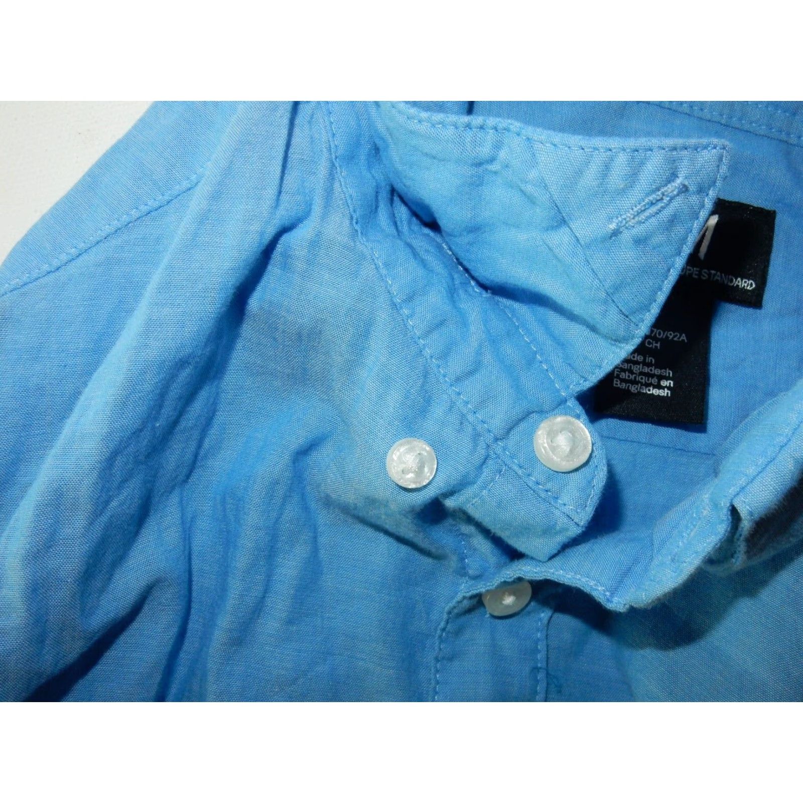 H&M H&M Men's Long Sleeve Button-Up Shirt Size S Blue Cotton Size US S / EU 44-46 / 1 - 3 Thumbnail