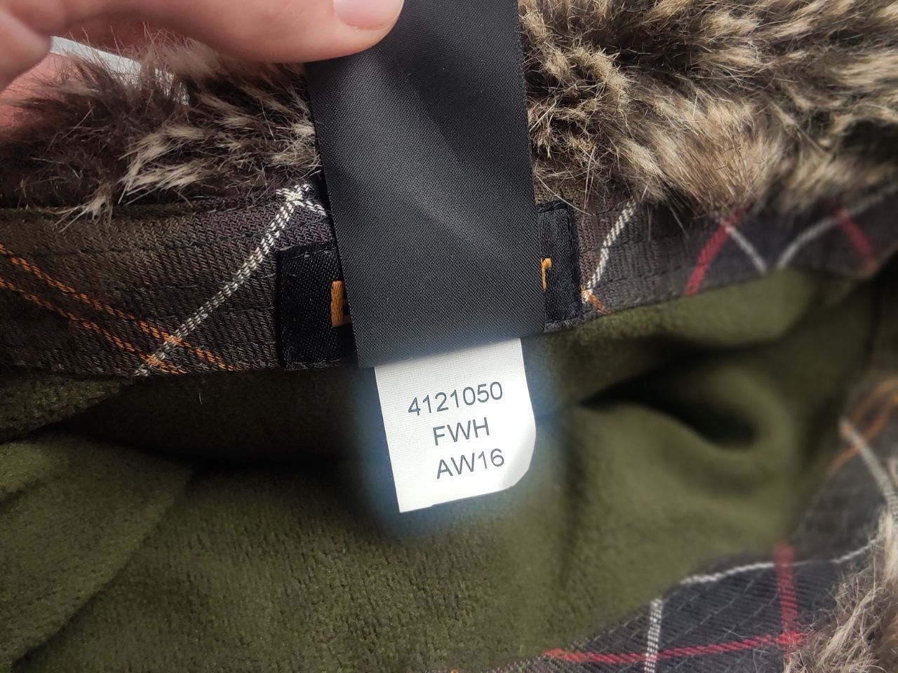 Barbour Barbour Ambush Waxed Unisex Hat Faux Fur Olive Fleece Lining Size ONE SIZE - 16 Thumbnail
