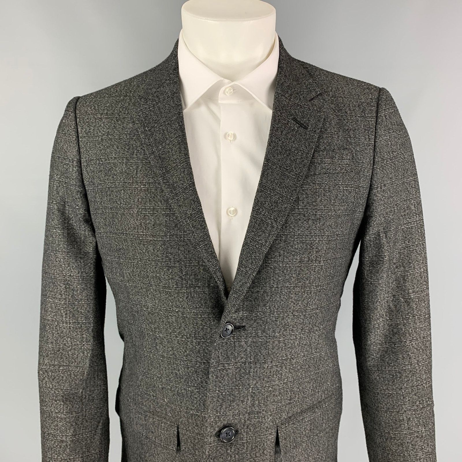 Marc by Marc Jacobs Size M Charcoal Heather Wool Blend Sport Coat Size 38R - 2 Thumbnail