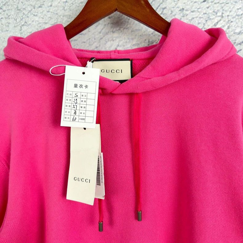 Gucci GucciRose pink hooded beaded logo sweatshirt love hoodie 25 Size S / US 4 / IT 40 - 4 Thumbnail
