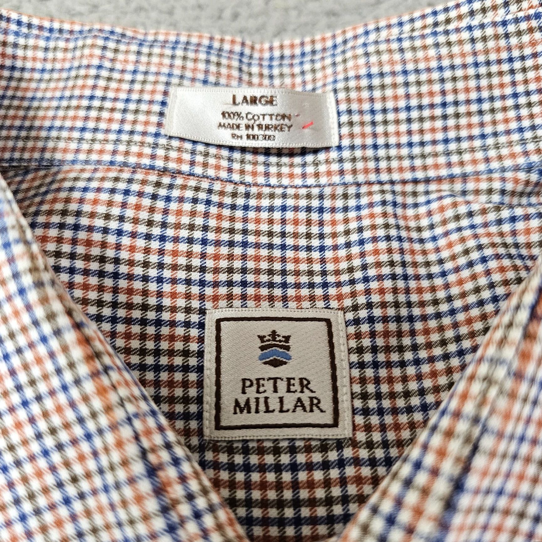 Peter Millar Peter Millar Shirt Mens Large Multicolor Gingham Woven Button-Up Cotton Size US L / EU 52-54 / 3 - 4 Thumbnail