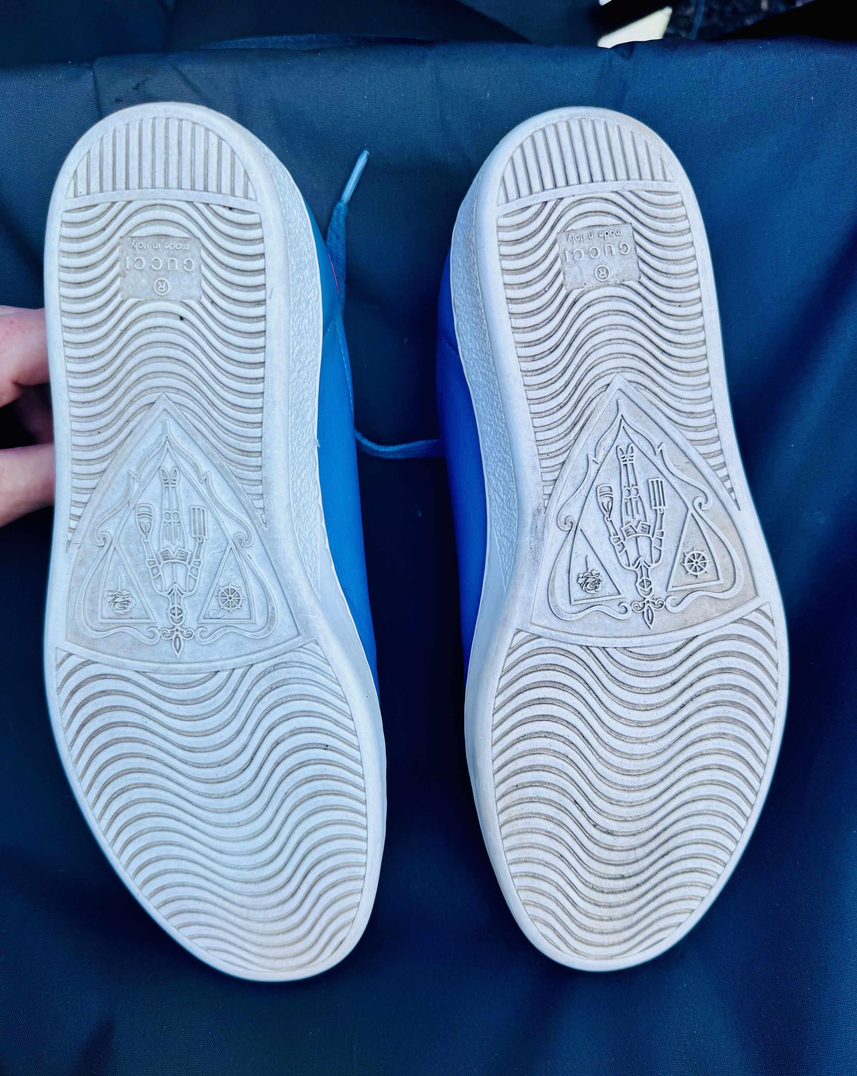 Gucci Gucci Turquoise & Orange Leather Low-Top Sneakers 6.5 Size US 6.5 / EU 39-40 - 5 Thumbnail
