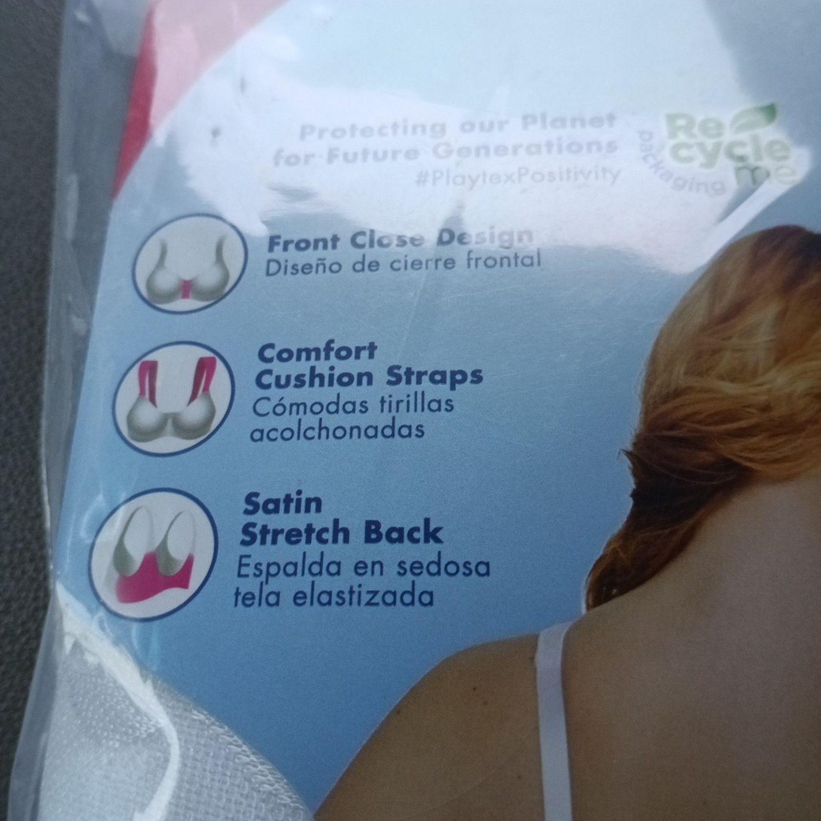 Other Playtex 18 hour Bra 52D White Front Close WireFree Cushion Size ONE SIZE - 4 Thumbnail