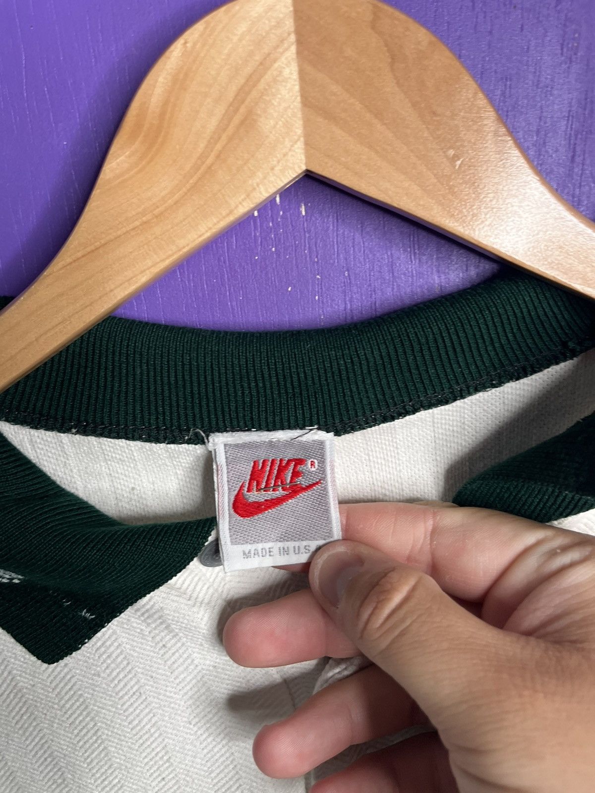 Nike × Vintage Vintage 90s Nike sleeve logo polo shirt Size US XXL / EU 58 / 5 - 4 Thumbnail