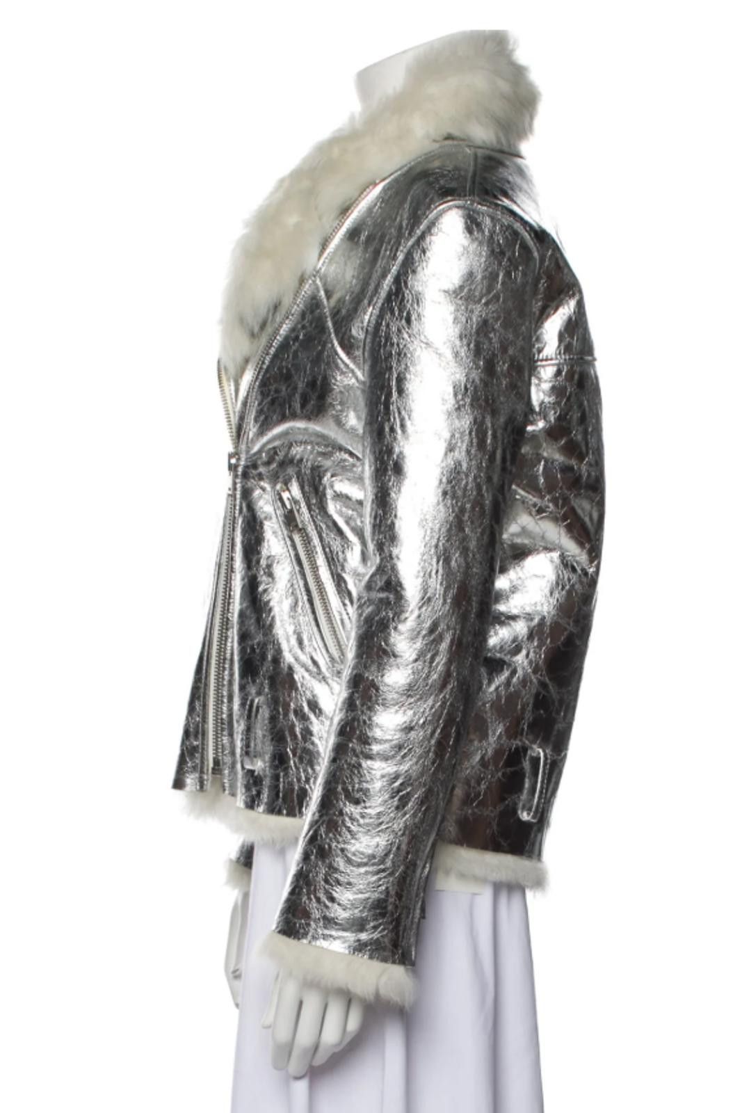 Iro Iro Shearling MANTAA Printed Fur Jacket Size: XS | US2 Size XS / US 0-2 / IT 36-38 - 2 Thumbnail