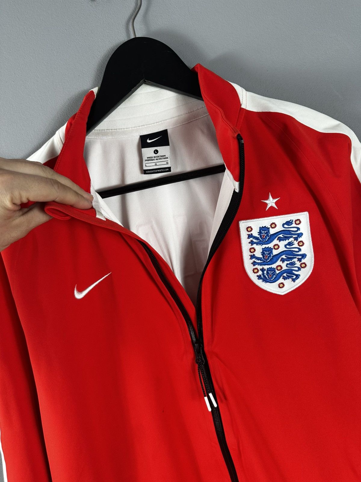 Nike × Vintage NIKE 2014-15 England Authentic N98 Anthem Chalenge Jacket Size US L / EU 52-54 / 3 - 2 Thumbnail