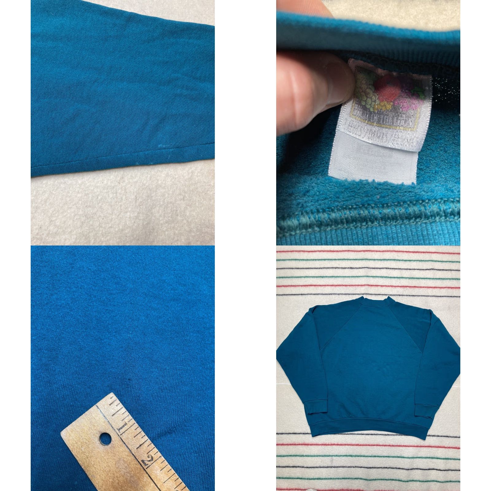 Fruit Of The Loom VINTAGE Fruit of the Loom Sweatshirt Crewneck 2XL Green 90s Mens Pullover Size US XXL / EU 58 / 5 - 8 Thumbnail