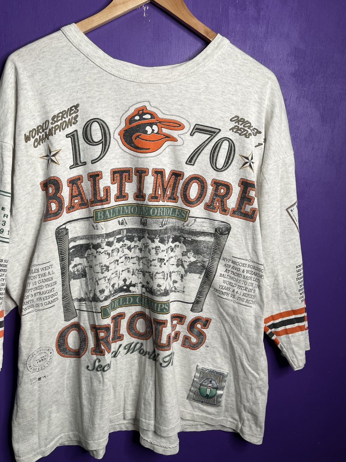 MLB × Vintage Vintage 90s Long gone Baltimore orioles 3/4 sleeve t-shirt Size US XL / EU 56 / 4 - 3 Thumbnail