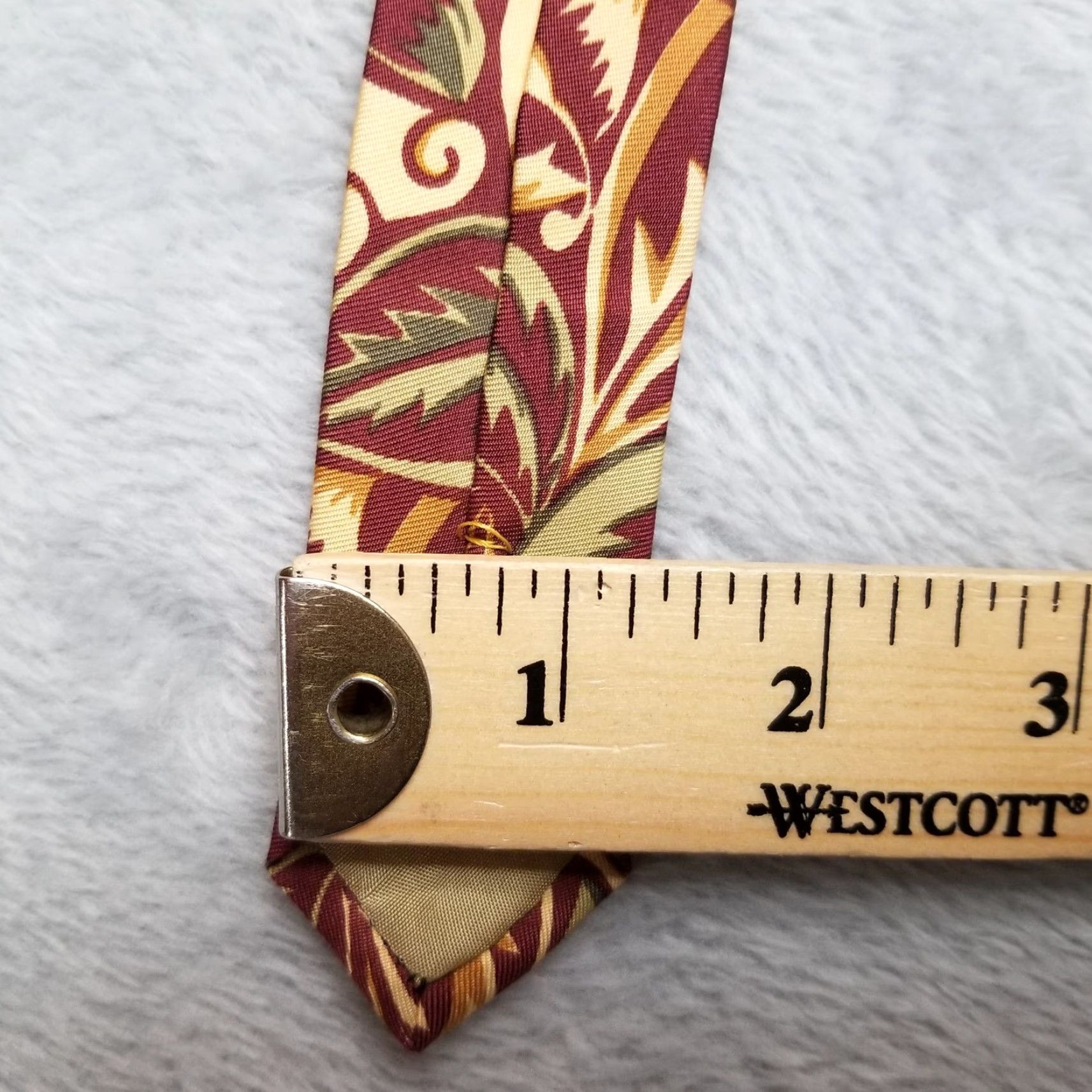 Joseph Abboud VINTAGE Joseph Abboud Tie Mens Red Green Floral 100% Silk Made in Italy Classic 57" Mens One Size Silk Floral Red Green Beige Gold Classic Mens Size ONE SIZE - 7 Thumbnail