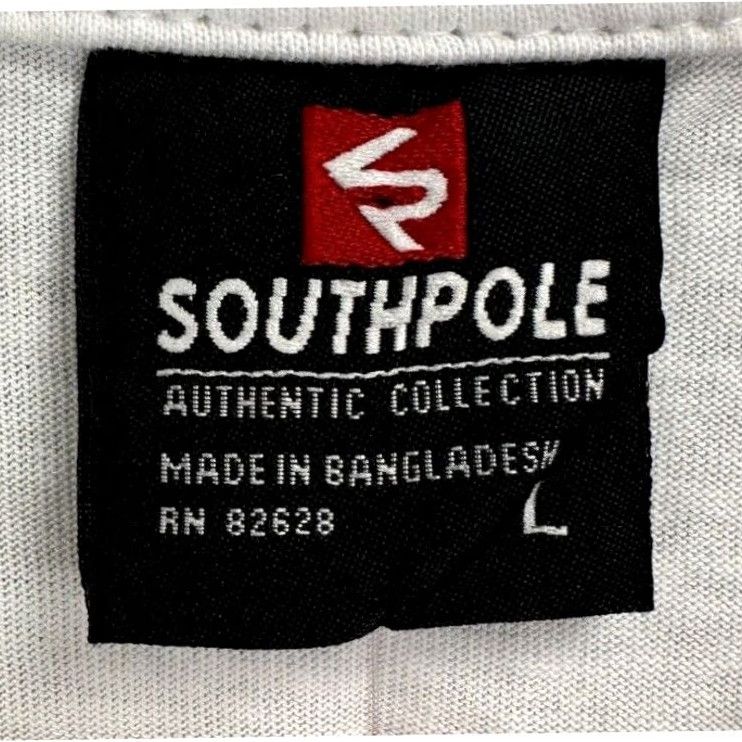 Southpole Southpole Shirt Adult Large White 100% Cotton Short Sleeve Tee Casual Mens NEW Size US L / EU 52-54 / 3 - 3 Thumbnail