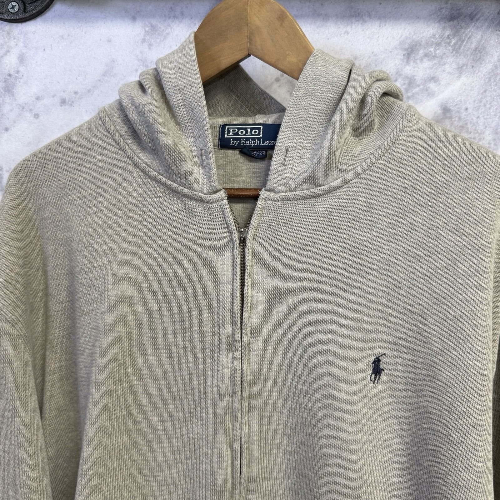 Polo Ralph Lauren Vintage Polo Ralph Lauren Hoodie Sweatshirt Mens XL 26x Gray Size US XL / EU 56 / 4 - 3 Thumbnail
