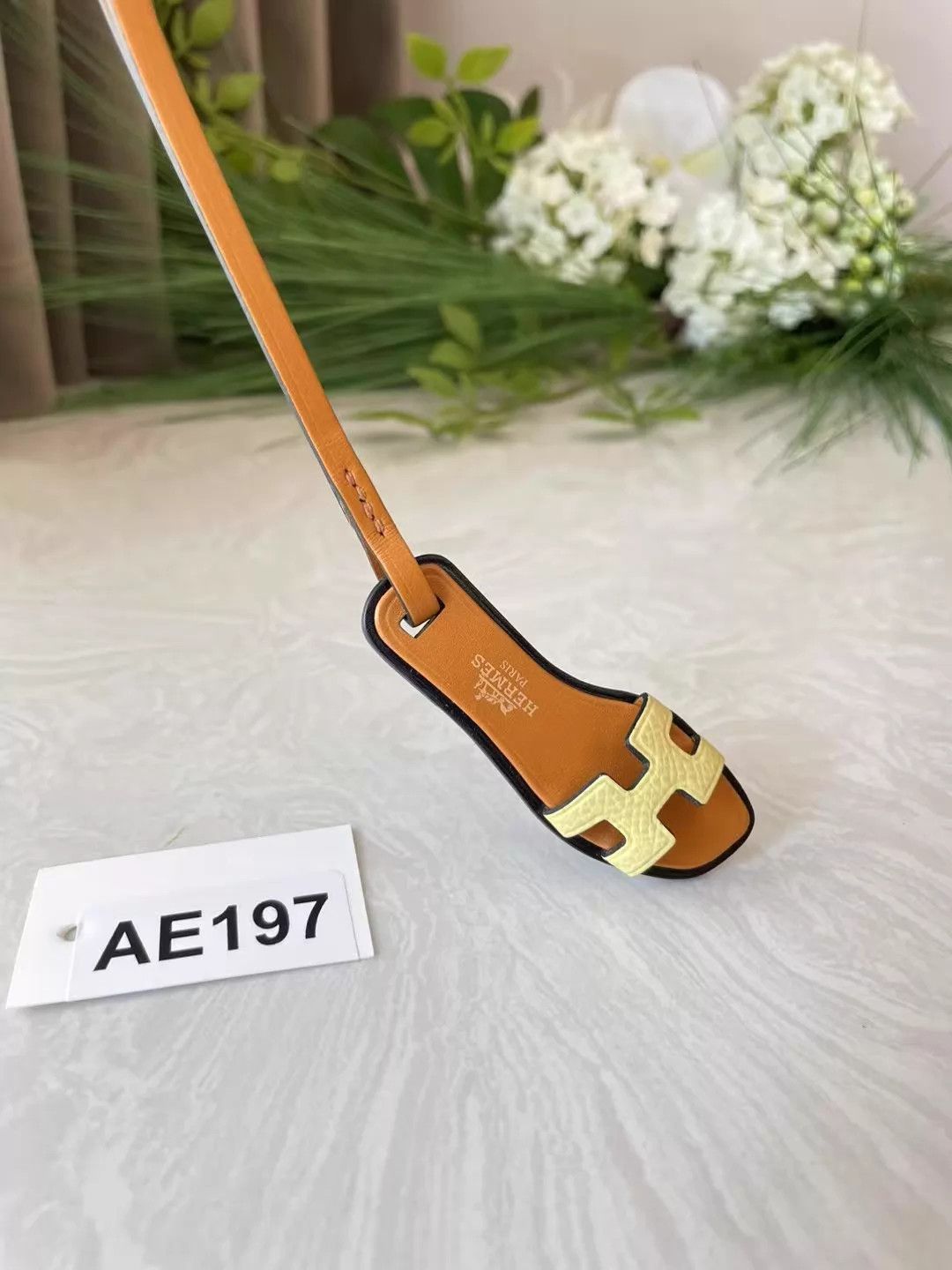 Hermes Hermès Yellow Small Slipper Charm Super New AE197 Size ONE SIZE - 6 Thumbnail
