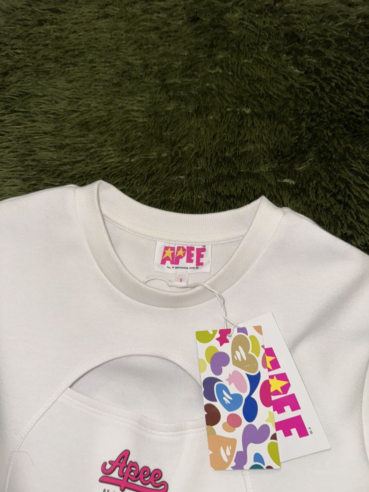 Aape [S] AAPE by A Bathing Ape Cropped Sweat Top White Size S / US 4 / IT 40 - 3 Thumbnail