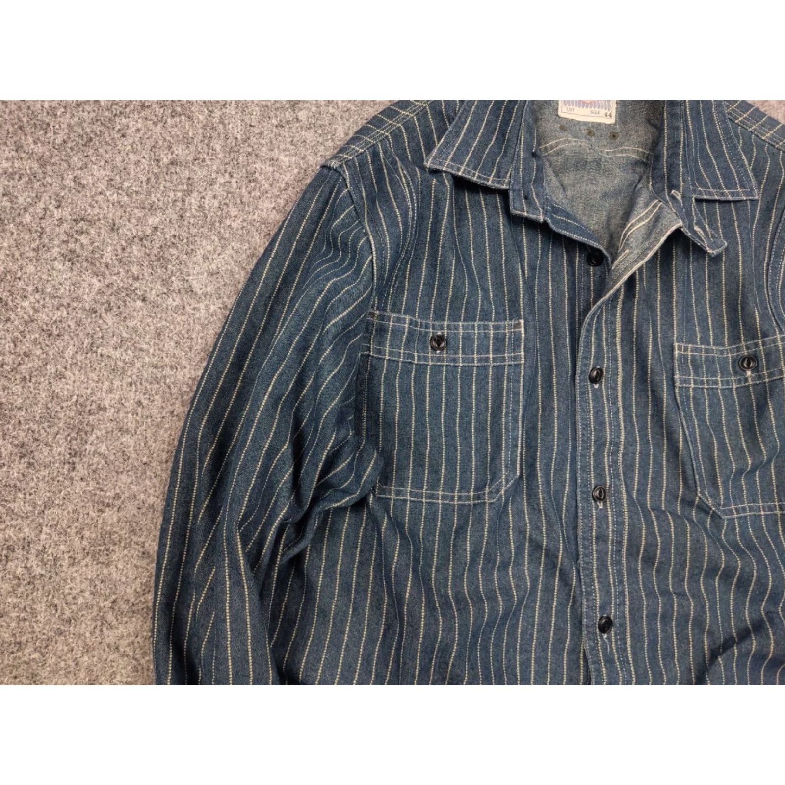 Vintage Non Stock Flyer Japan Wabash Vent Hole Vintage Style Work Shirt Size US XXL / EU 58 / 5 - 7 Thumbnail