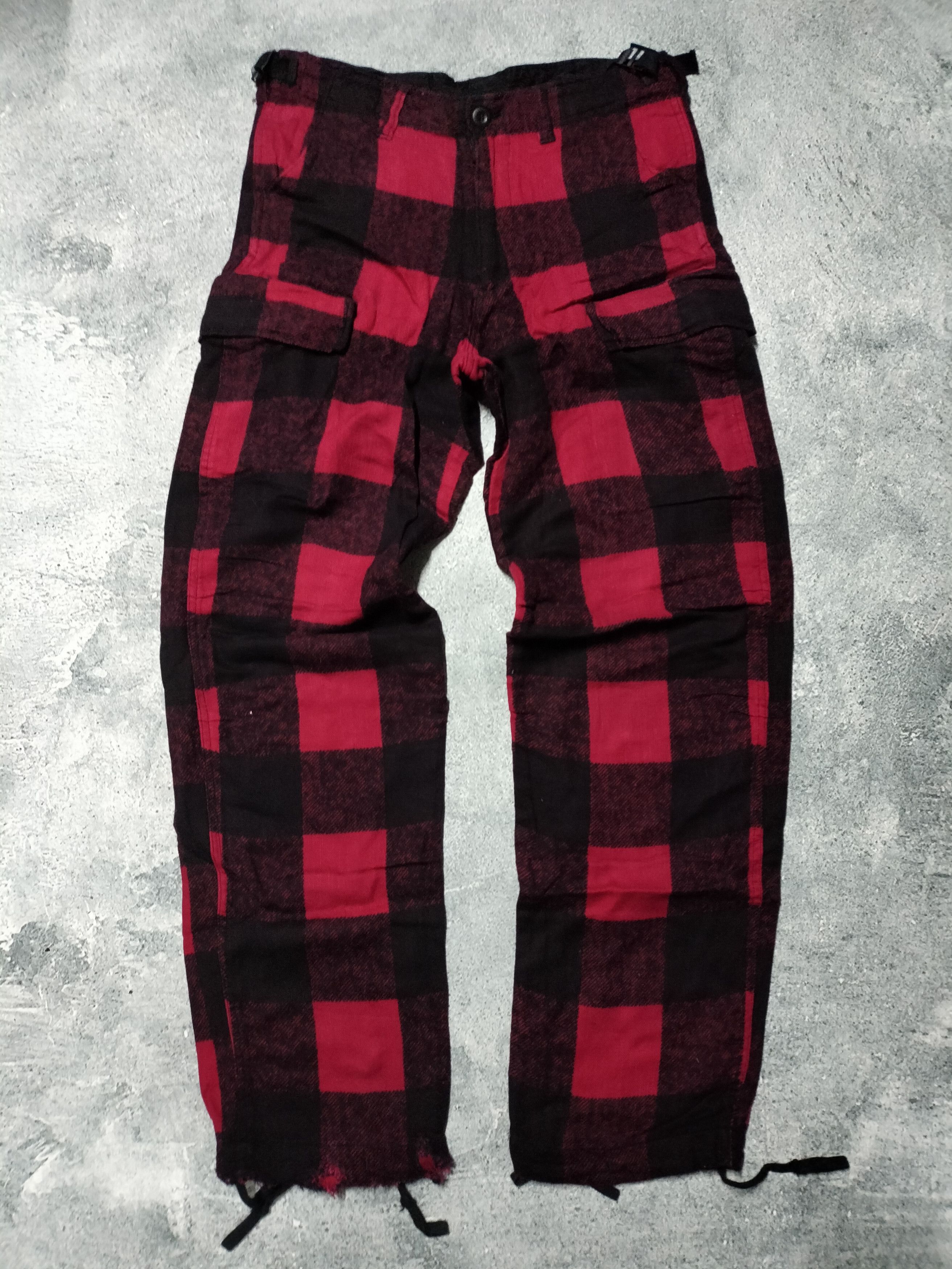 Beauty Beast × General Research × Japanese Brand 1999 General Research Retro punk Multicargo Flanel pants Size US 32 / EU 48 - 1 Thumbnail