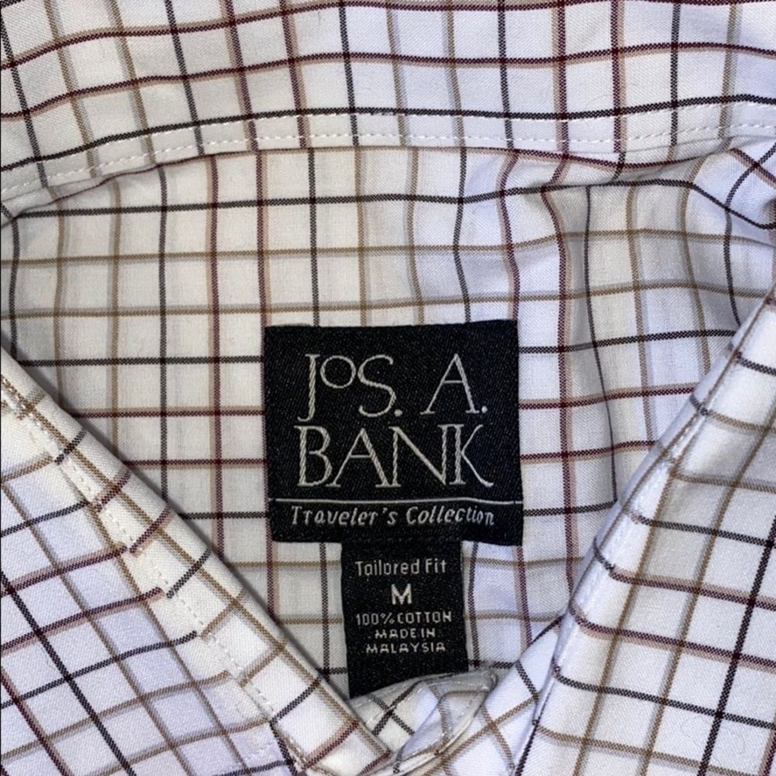 Jos. A. Bank Joseph A. Bank Button Down Shirt Brown and White | Sz M Size US M / EU 48-50 / 2 - 3 Thumbnail