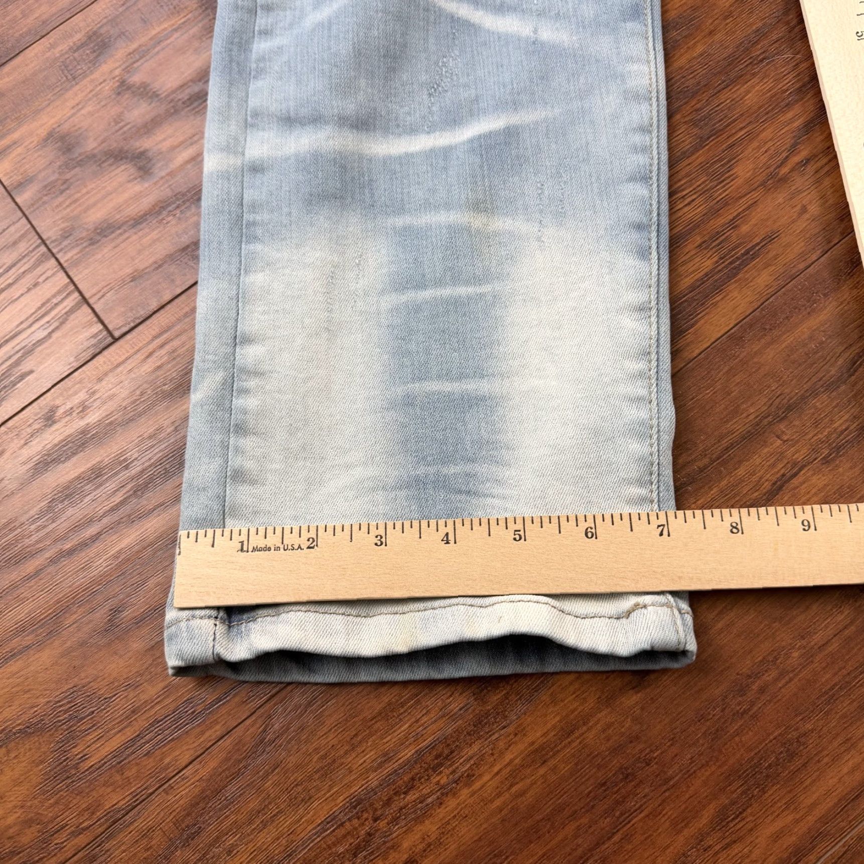 Vintage Smoke Rise Jeans Men 38 Straight Distressed Stretch Casual Moto Acid Wash Grunge Denim Jeans Mens 38x34 Spring 90s Style Size US 38 / EU 54 - 7 Thumbnail