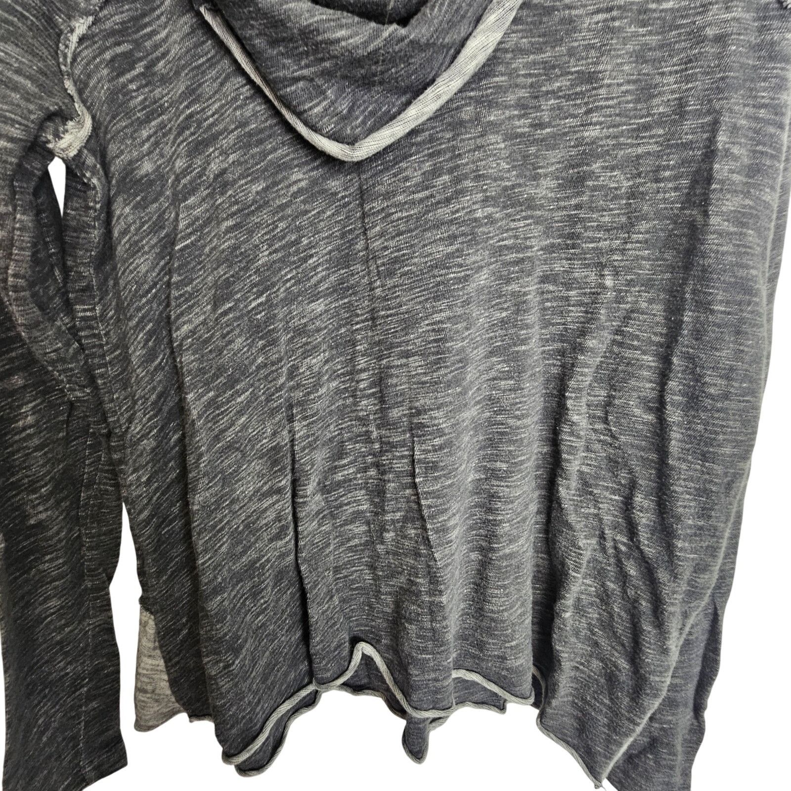 Free People Free People FP Beach Turtleneck Gray Shirt Women OS Size ONE SIZE - 3 Thumbnail