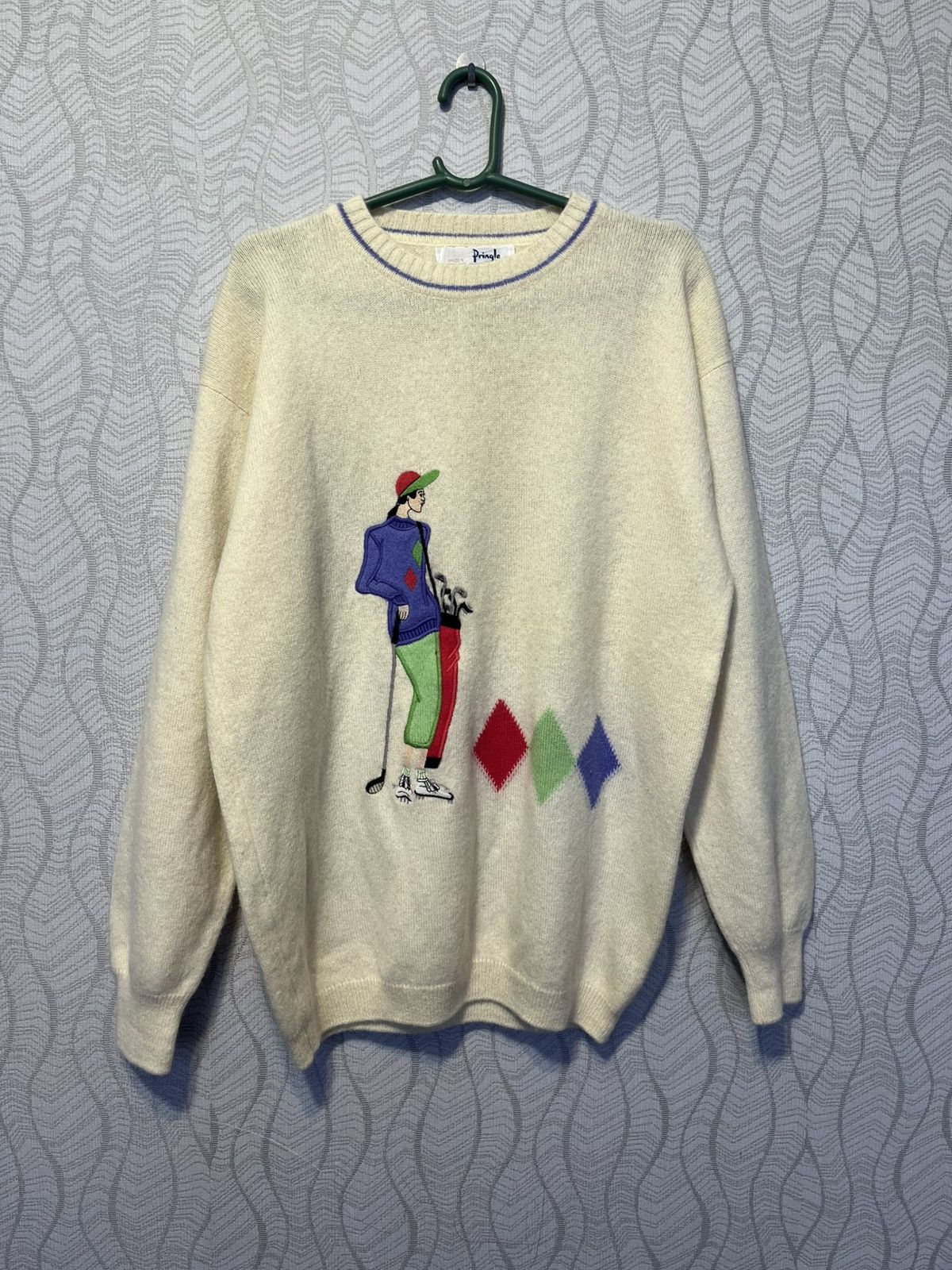 Pringle Of Scotland × Vintage Vintage Pringle of Scotland Sport 100% Pure Wool Sweater Size US M / EU 48-50 / 2 - 1 Thumbnail