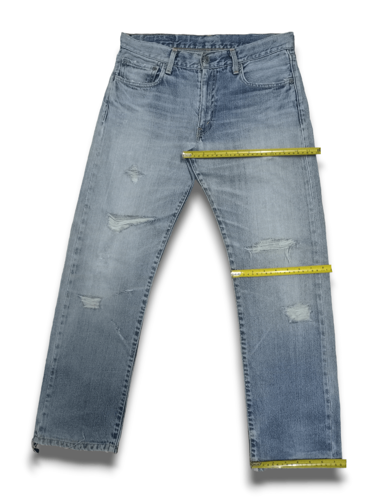 Levi's Vintage 90s Levis 505 Light Wash Blue Denim Distressed Jeans Size US 32 / EU 48 - 13 Thumbnail