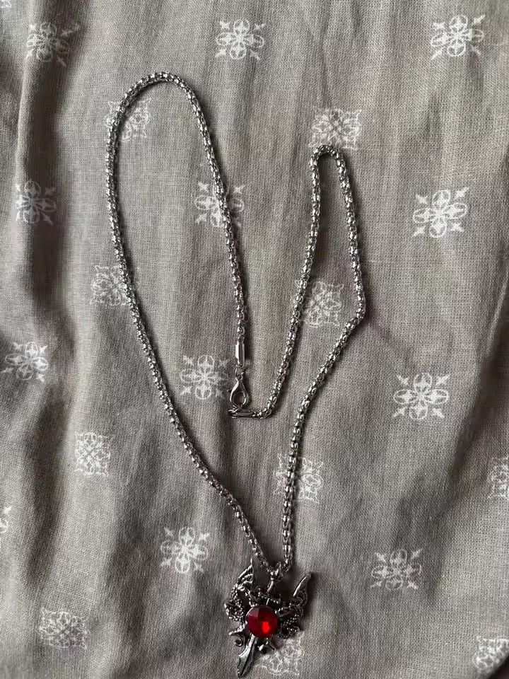 Japanese Brand Gothic Skeleton Cross Necklace Size ONE SIZE - 2 Thumbnail