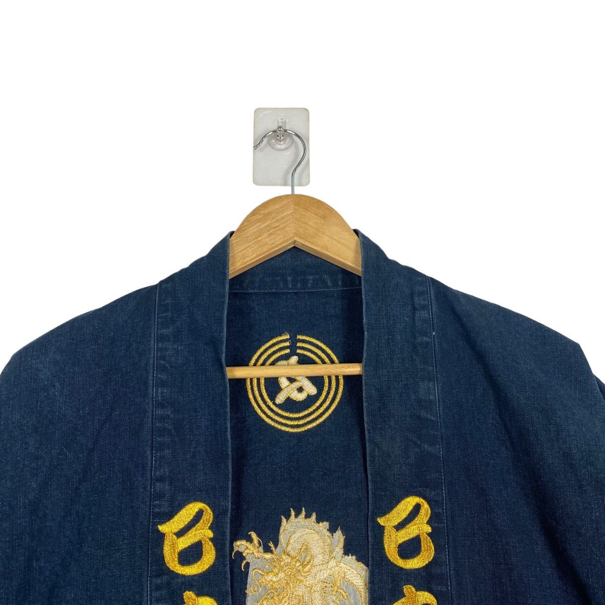 Japanese Brand Indigo Kimono Denim embroidery logo Size US L / EU 52-54 / 3 - 4 Thumbnail