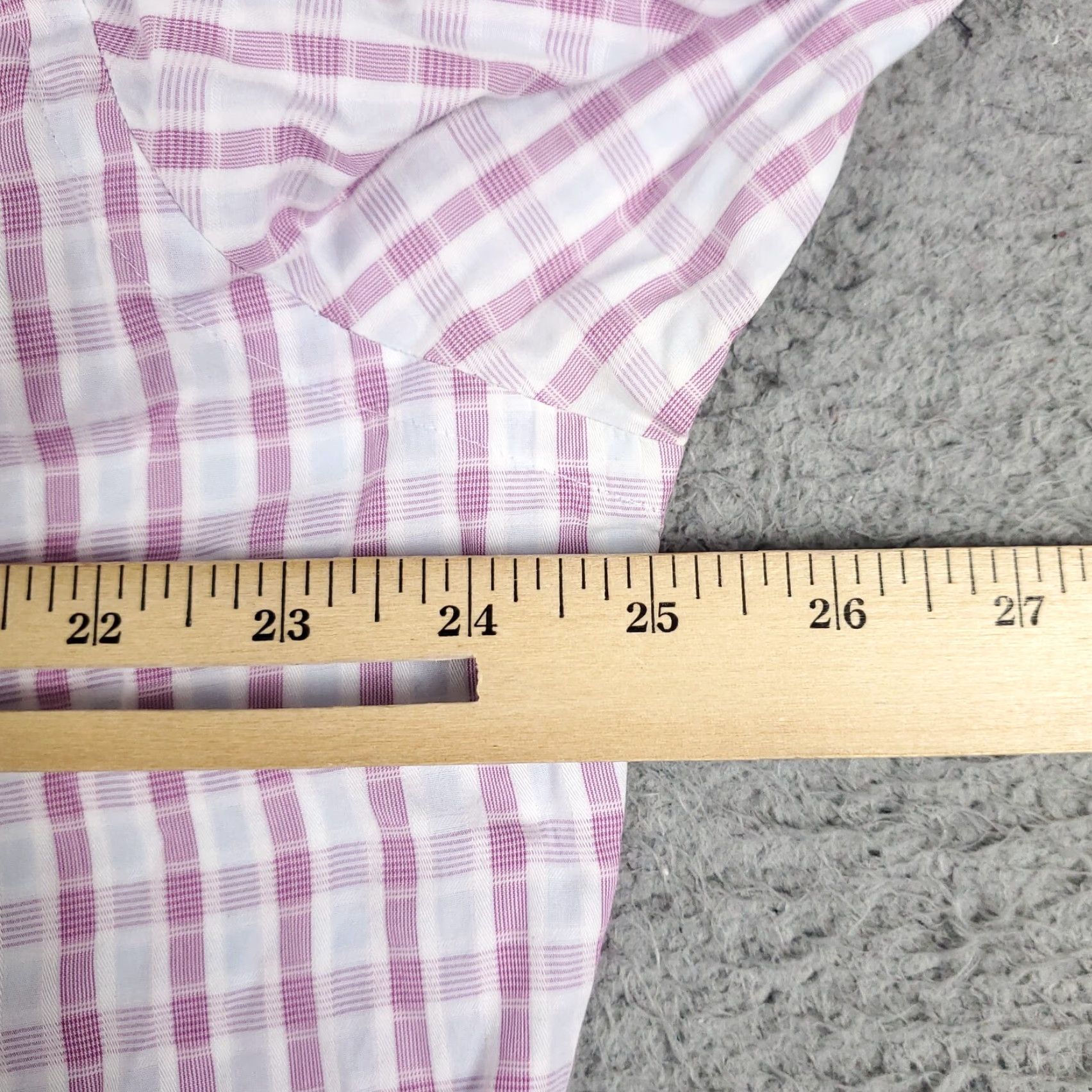 Tommy Bahama Tommy Bahama Dress Shirt Mens 16.5 Purple Plaid Long Sleeve Button Up Casual Business Size 42R - 6 Thumbnail