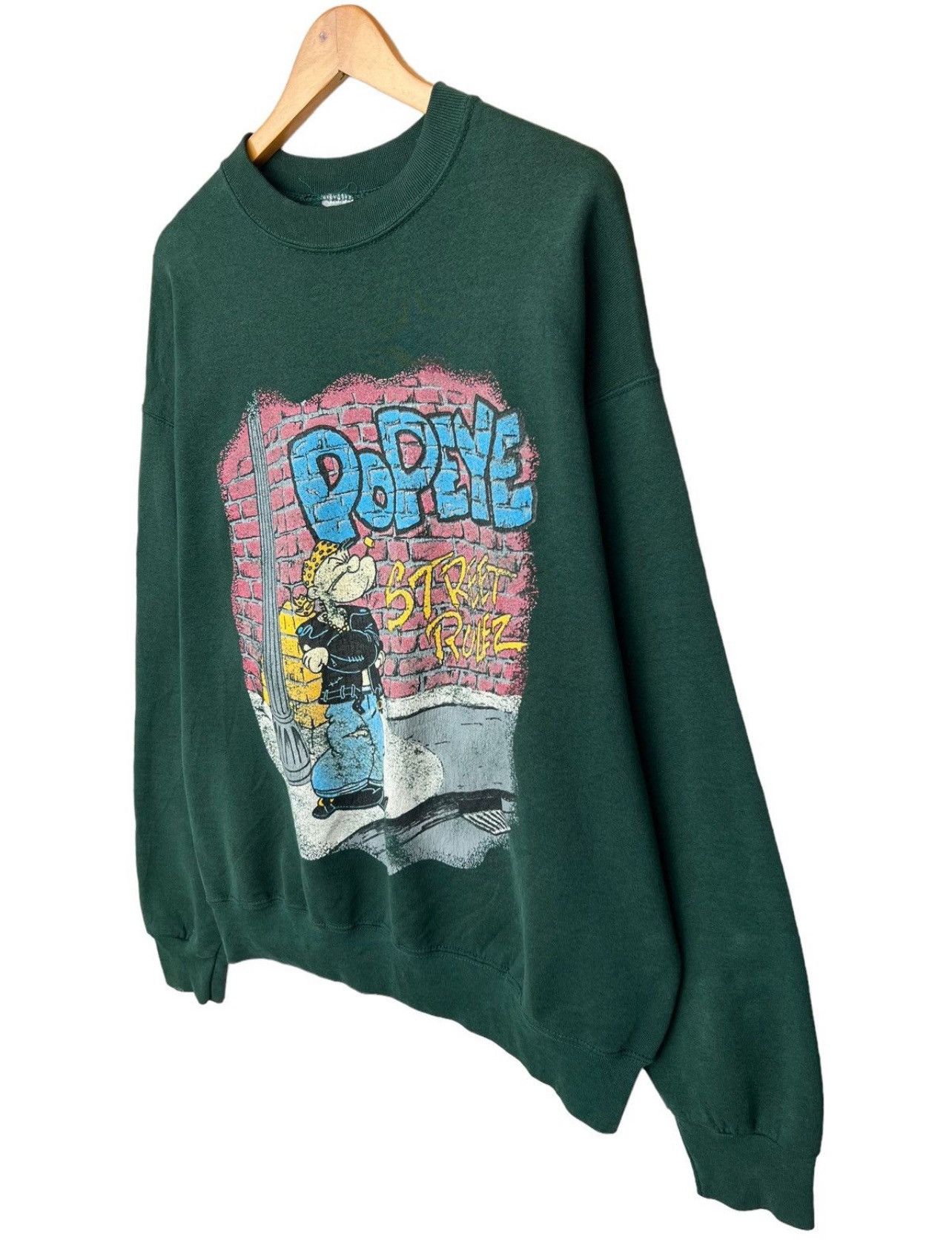 Cartoon Network × Vintage Vintage 90s Popeye Sweater Popeye Crewneck Popeye Sweatshirt Size US XL / EU 56 / 4 - 3 Thumbnail