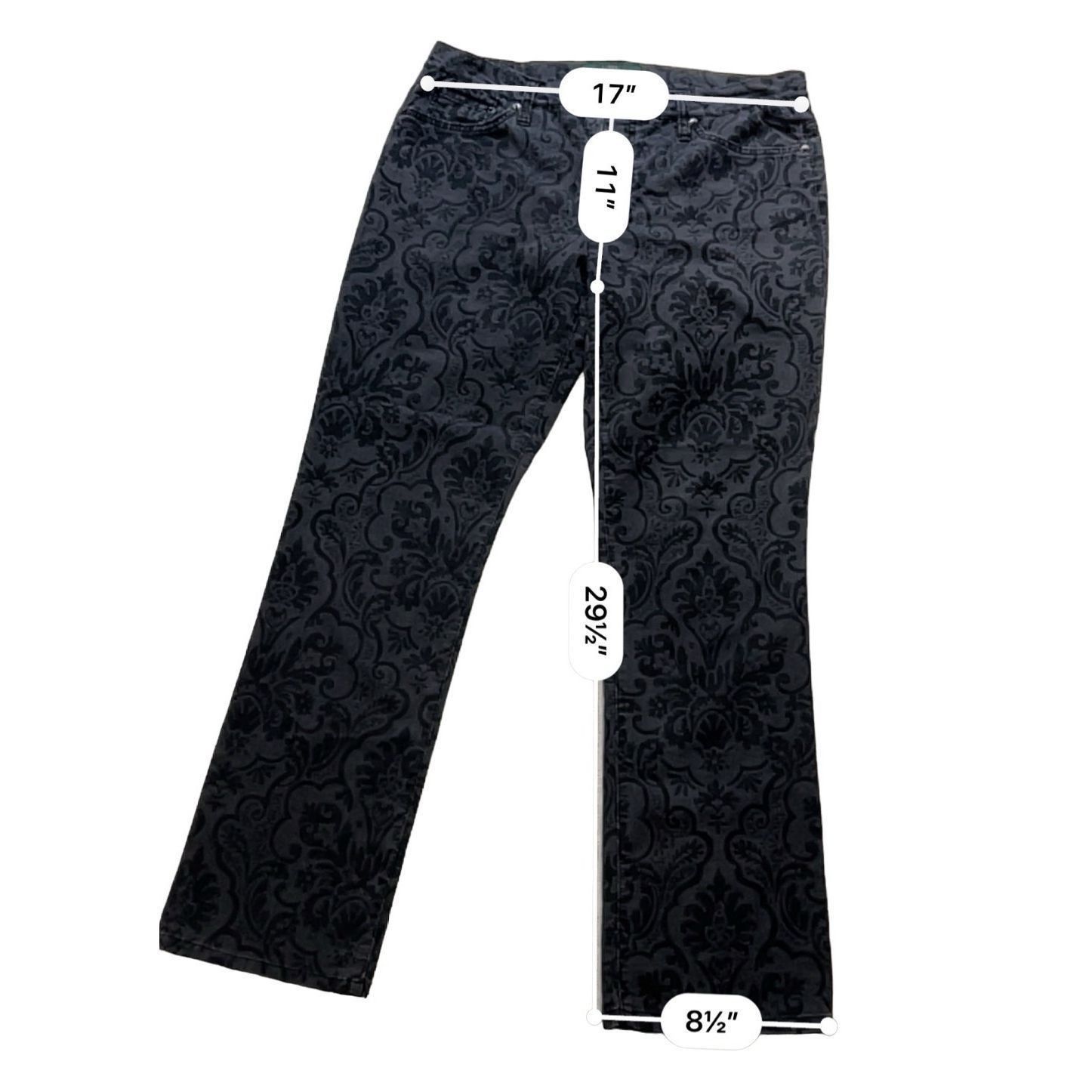 Lauren Ralph Lauren LRL Lauren Ralph Lauren Black Velvet Modern Straight Pant Wo Size 34" / US 12 / IT 48 - 3 Thumbnail