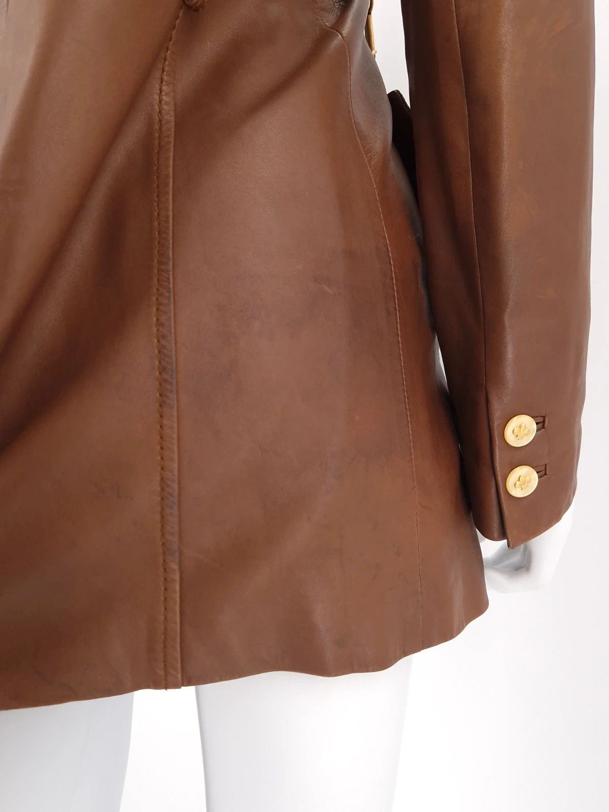 Gucci Gucci by Tom Ford Archival Brown Leather Coat Size S / US 4 / IT 40 - 12 Thumbnail