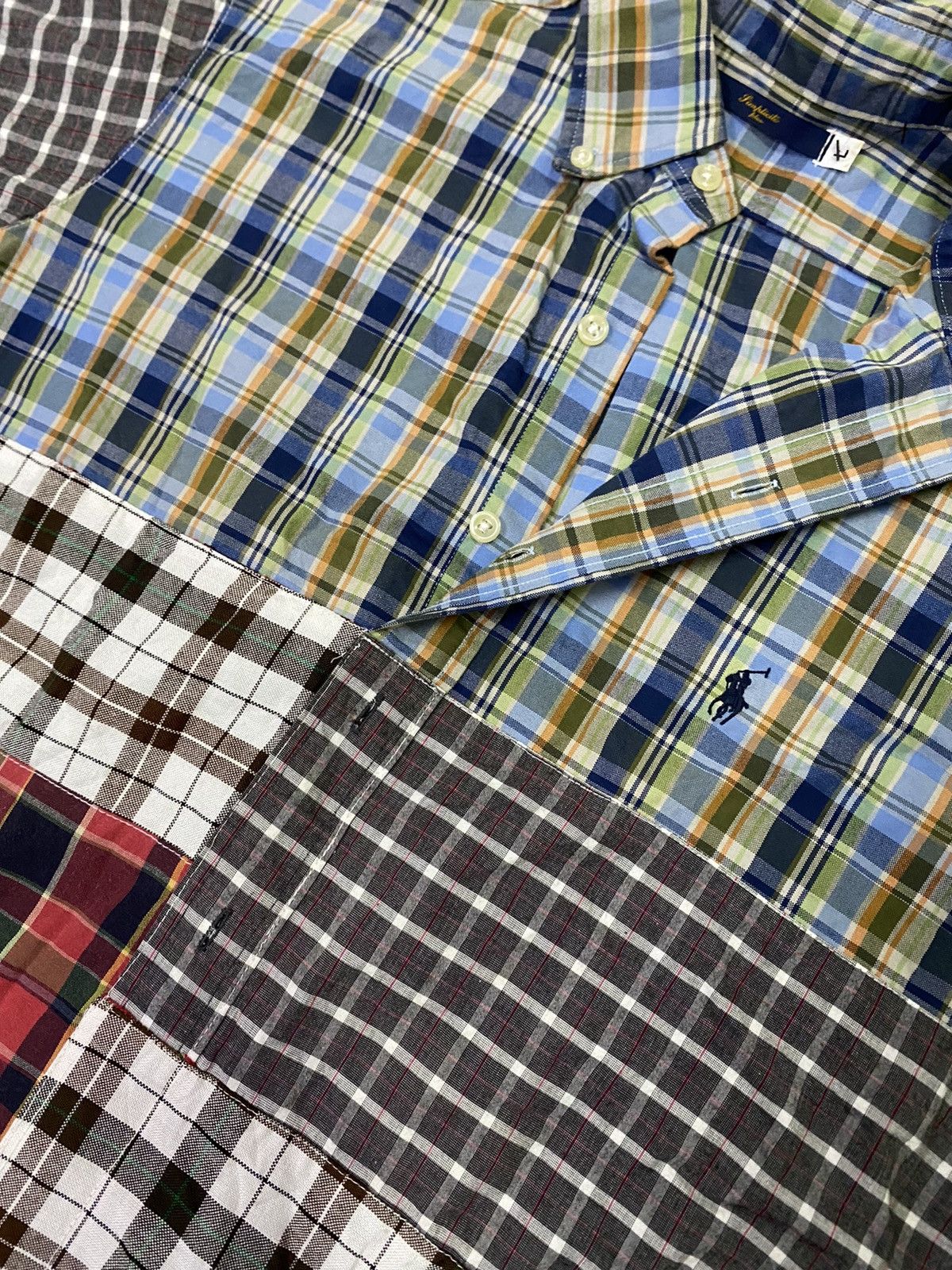 Polo Ralph Lauren 💥Vintage Simplicite Plus X Ralph Lauren Patchwork Shirt Size US L / EU 52-54 / 3 - 8 Thumbnail
