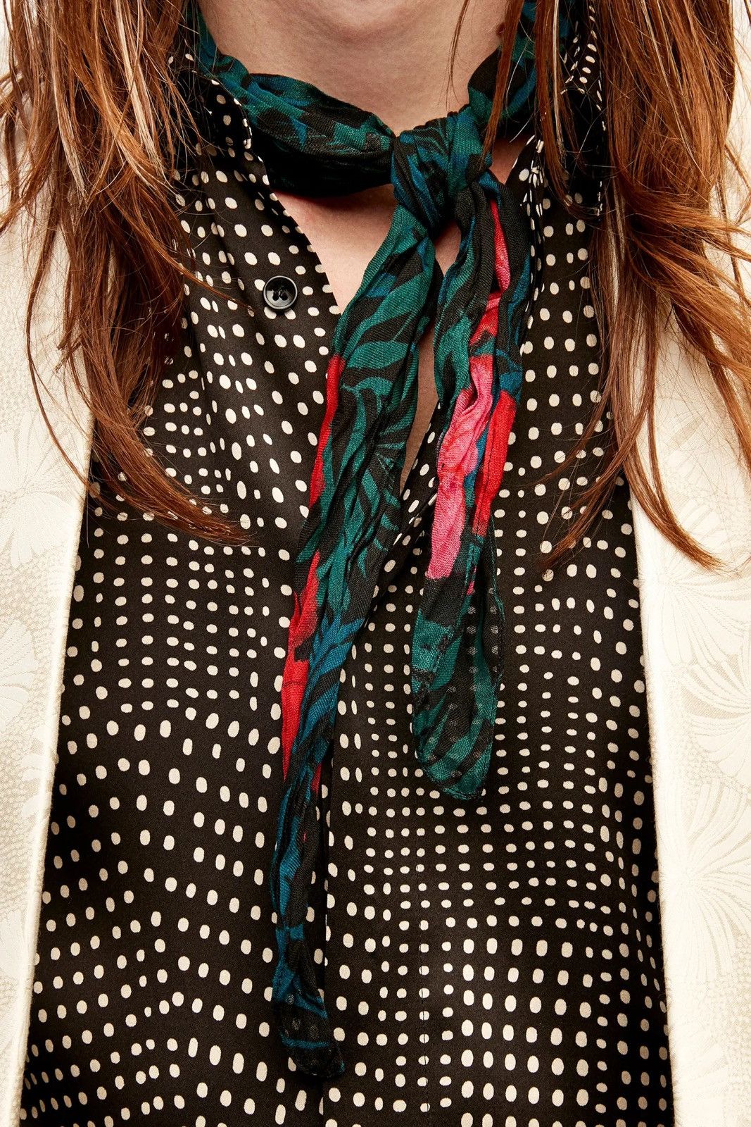 Saint Laurent Paris SS21 Saint Laurent Silky Polka Dot Shirt Size US M / EU 48-50 / 2 - 2 Thumbnail