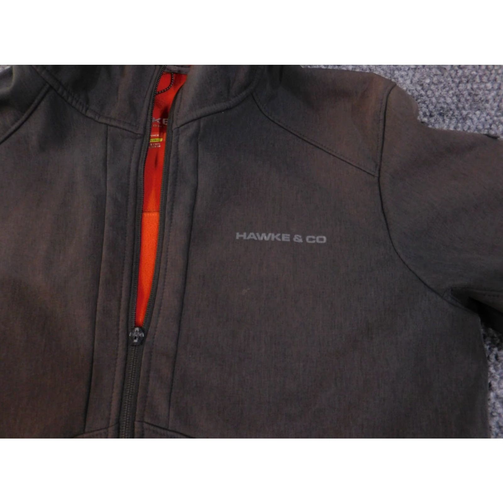 Vintage Hawke & Co Jacket Mens Brown Zip Outdoors Bomber Regular Stretch Performance Fall Winter Walking Small Size US S / EU 44-46 / 1 - 5 Thumbnail