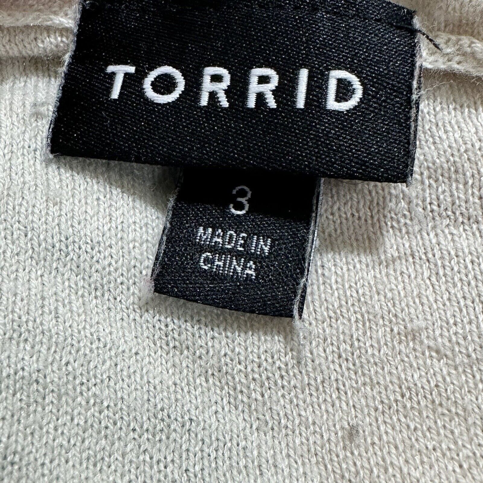 Other Torrid 3X Lightweight Sweater Hooded Pullover Beige Striped Size 3XL / US 20-22 - 3 Thumbnail