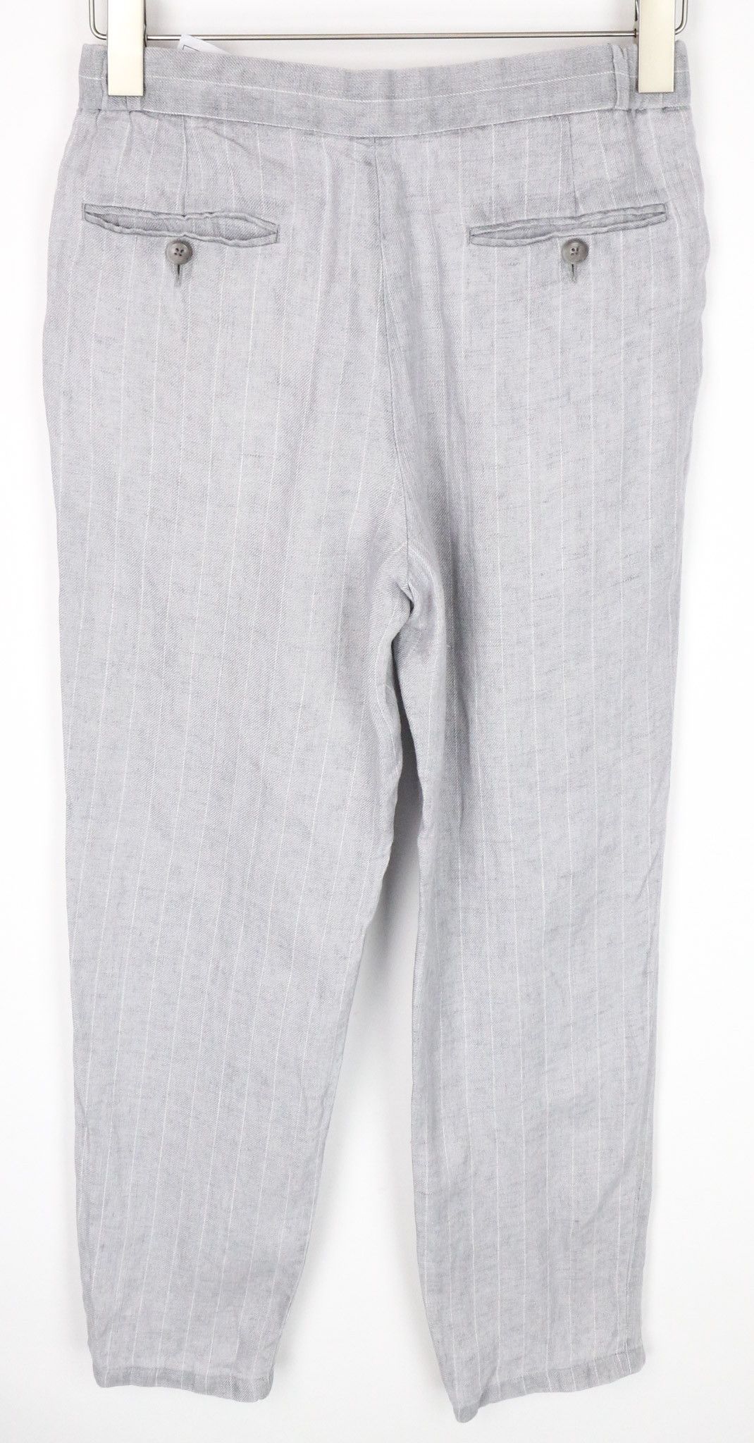 Suitsupply AMES PLEAT UK28R Grey Pinstriped Linen Trousers 73470 Size US 28 / EU 44 - 2 Thumbnail